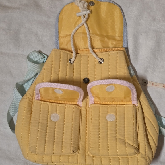 Yellow Quilted Mini Backpack/Purse - Picture 4 of 6